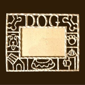 SOLD! SOLD! 4x6 Picture Frame Dog Photo Frame Silver Pet Photo Frame Desk